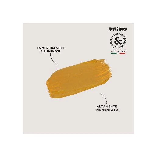 PRIMO akrilna boja 75 ml – ochre 270 | Oker akrilna boja za slikanje, hobi i dekoraciju, visoka pokrivnost, brzo sušenje, profesionalni kvalitet