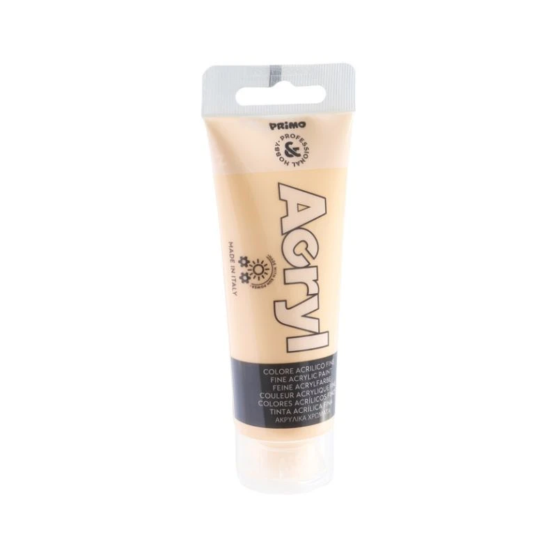 PRIMO akrilna boja CMP pastel apricot pink (pastel kajsija roze) 75 ml – fina akrilna boja na vodenoj bazi za slikanje, dekupaž, hobi i dekorativne tehnike sa nežnom pastelnom nijansom