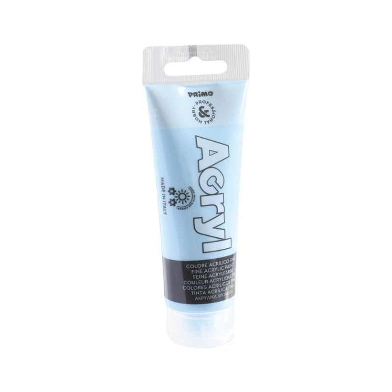 PRIMO akrilna boja CMP pastel light blue (pastel svetlo plava / nebo plava) 75 ml – fina akrilna boja na vodenoj bazi za slikanje, dekupaž, hobi i dekorativne tehnike sa nežnom pastelnom nijansom