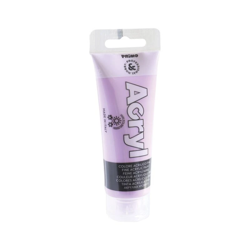 PRIMO akrilna boja CMP pastel lila (lilac) 75 ml – fina akrilna boja na vodenoj bazi za slikanje, dekupaž, hobi i dekorativne tehnike sa nežnom pastel lila nijansom