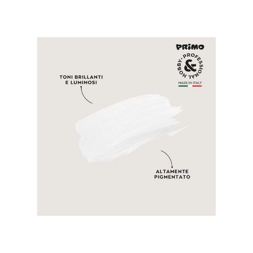 PRIMO akrilna boja 75 ml – bela (white) 100 | Profesionalna akrilna boja za slikanje, hobi, dekoraciju, DIY projekte, odlična pokrivnost, mat završnica
