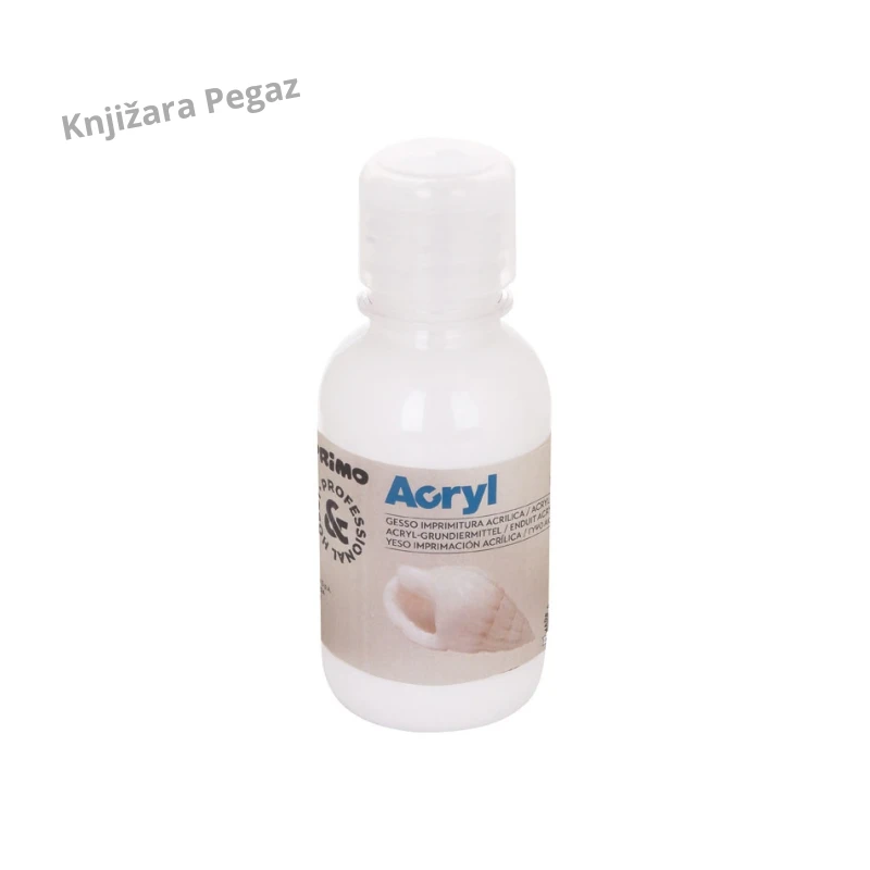 PRIMO bela akrilna podloga – primer Gesso za pripremu površina pre bojenja i lepljenja, 125 ml – CMP 402GAC