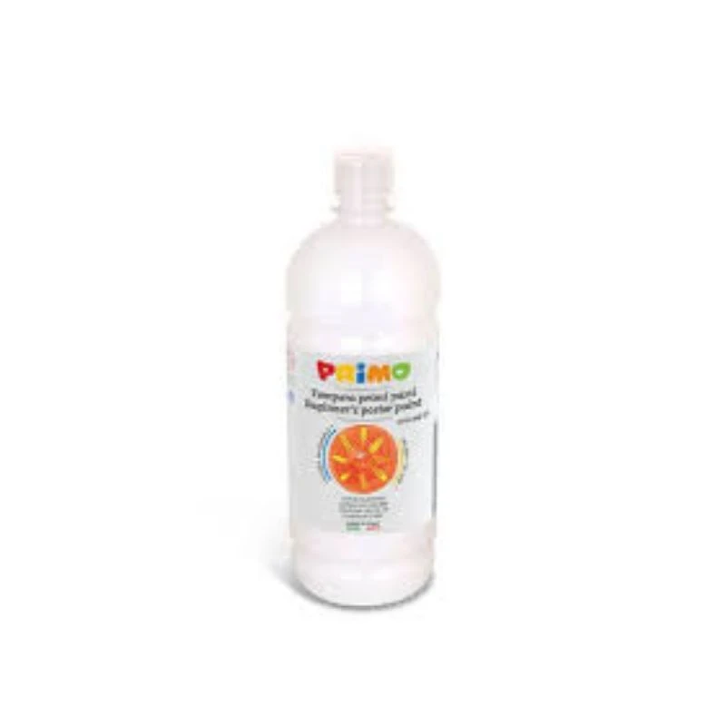 PRIMO Tempera CMP 1 litar 204BR1000100 white (bela) – kvalitetna tempera boja velikog pakovanja za škole, crtanje, slikanje, likovne radionice i kreativne projekte