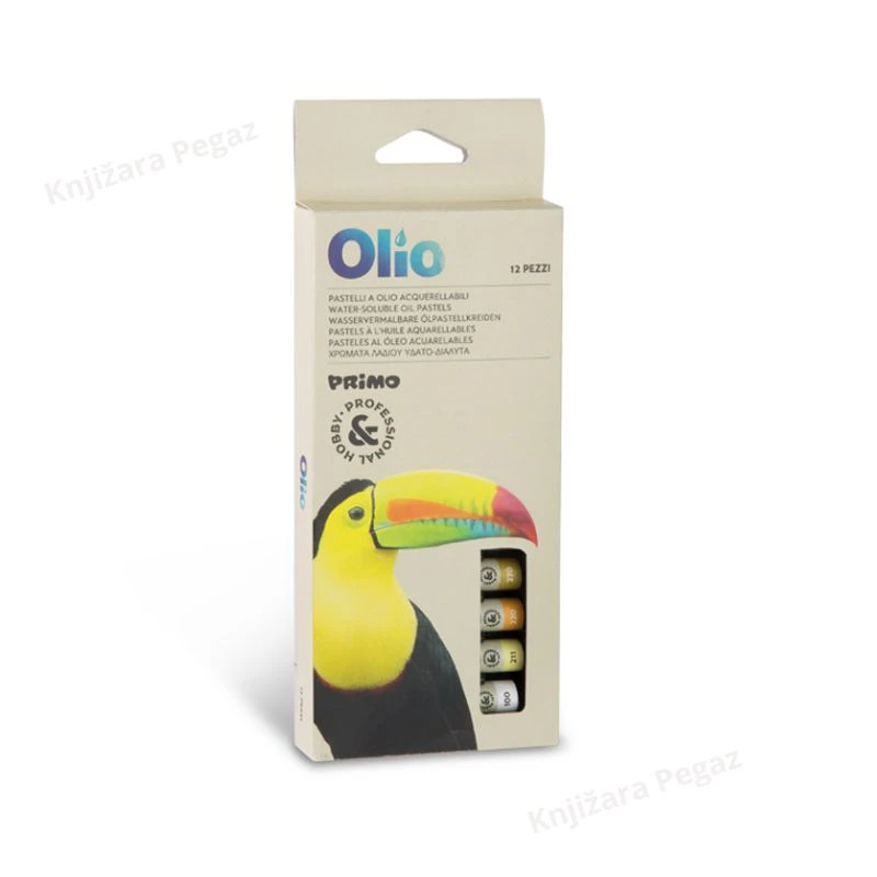 Uljani pastel 12 boja Primo Olio CMP 0802POA12 – vodorastvorive uljane pastelne krede za crtanje i slikanje