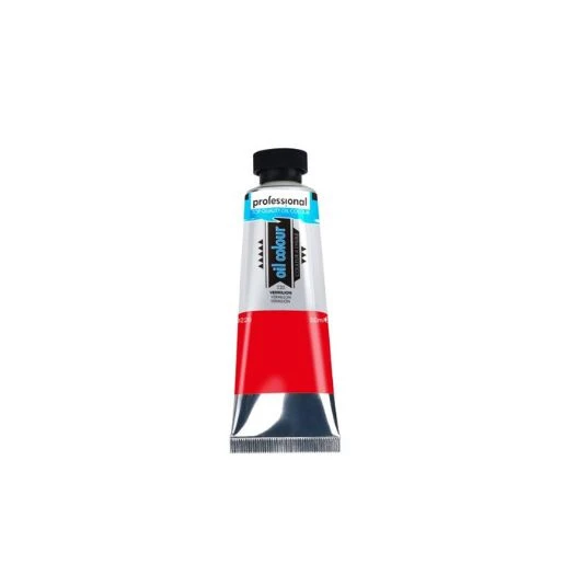 Professional uljana boja-vermilion, 50 ml – profesionalna polu-pokrivna umetnička uljana crvena boja, intenzivni pigment