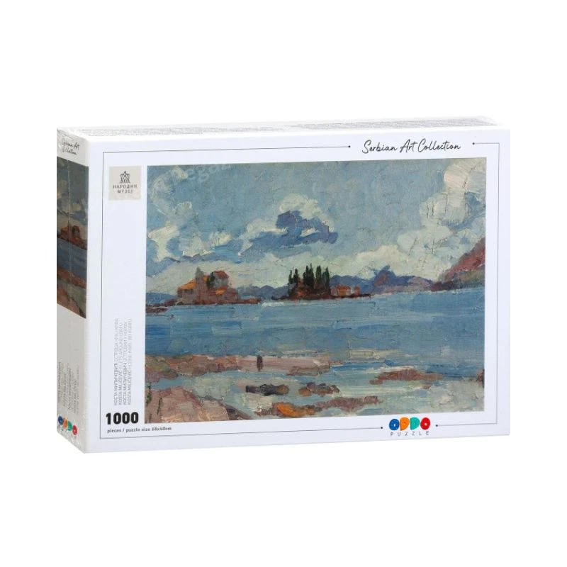Kosta Miličević – Ostrvca kraj Krfa puzzle 1000 delova Serbian Art Collection, umetnička slagalica 