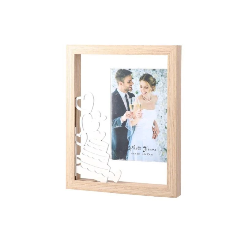 Drveni ram za fotografije Wedding Cake 10x15 cm – dekorativni foto ram za uspomene i venčanja (706530)