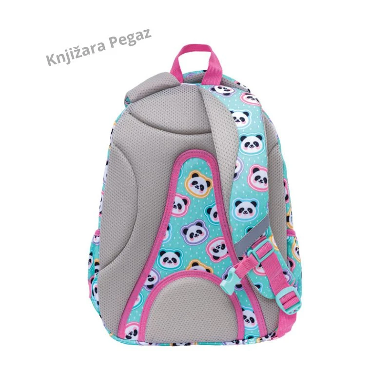 Astrabag AB330 Minty Pandas 502025010 anatomski školski ranac – 3 pregrade, tirkizni