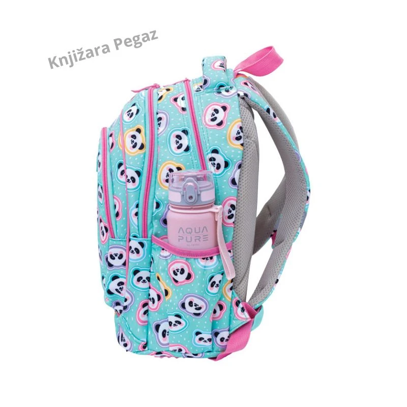 Astrabag AB330 Minty Pandas 502025010 anatomski školski ranac – 3 pregrade, tirkizni