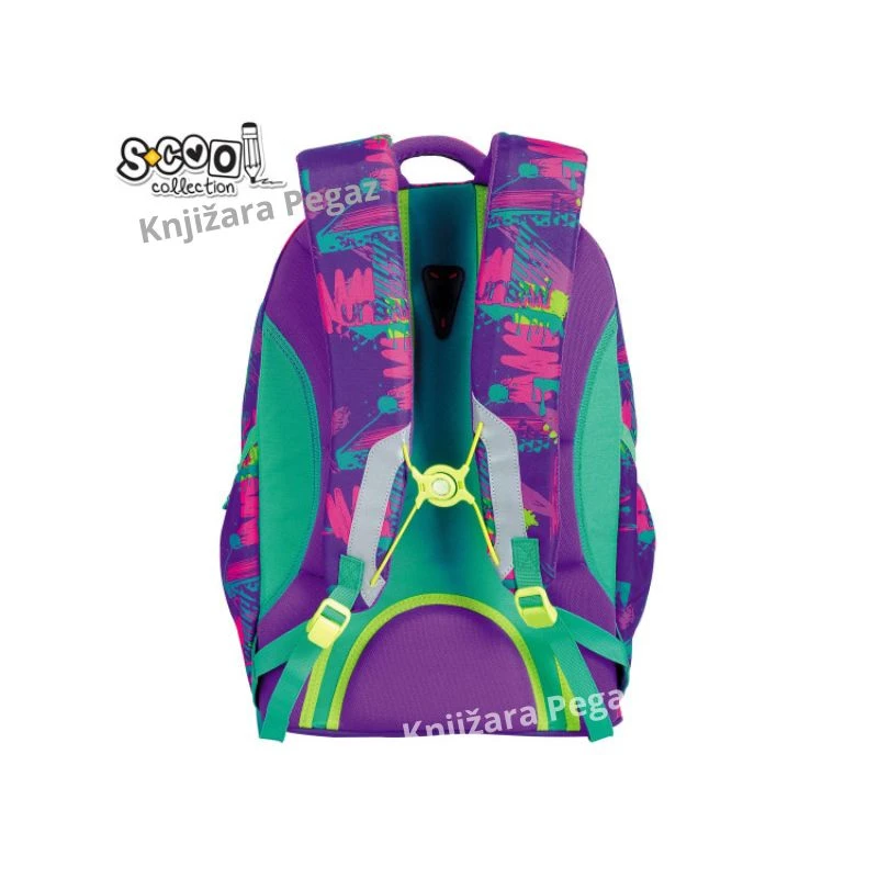 Urban Premium anatomski ranac SC2534 ljubičasto-zeleni 28L za školu i laptop