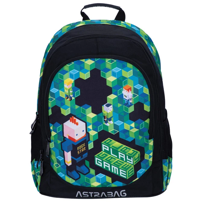 Ranac đački anatomski AB340 Game 24. Astrabag 502023063 crno-zeleni