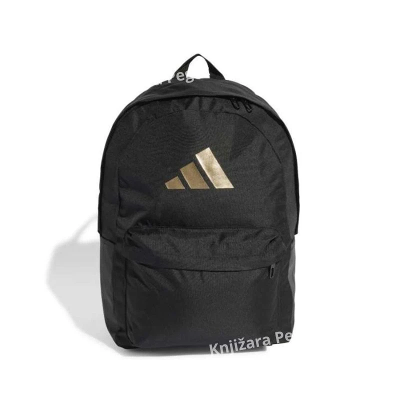 Adidas Classic Bars crni unisex ranac za školu, posao, trening i putovanja sa džepom za laptop IS7048 