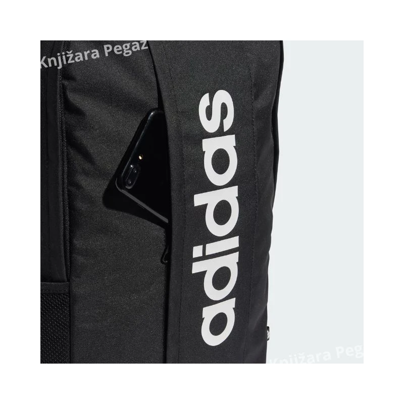 Adidas Linear crno-beli sportski ranac, unisex ranac za školu, trening, posao i putovanja JD9556