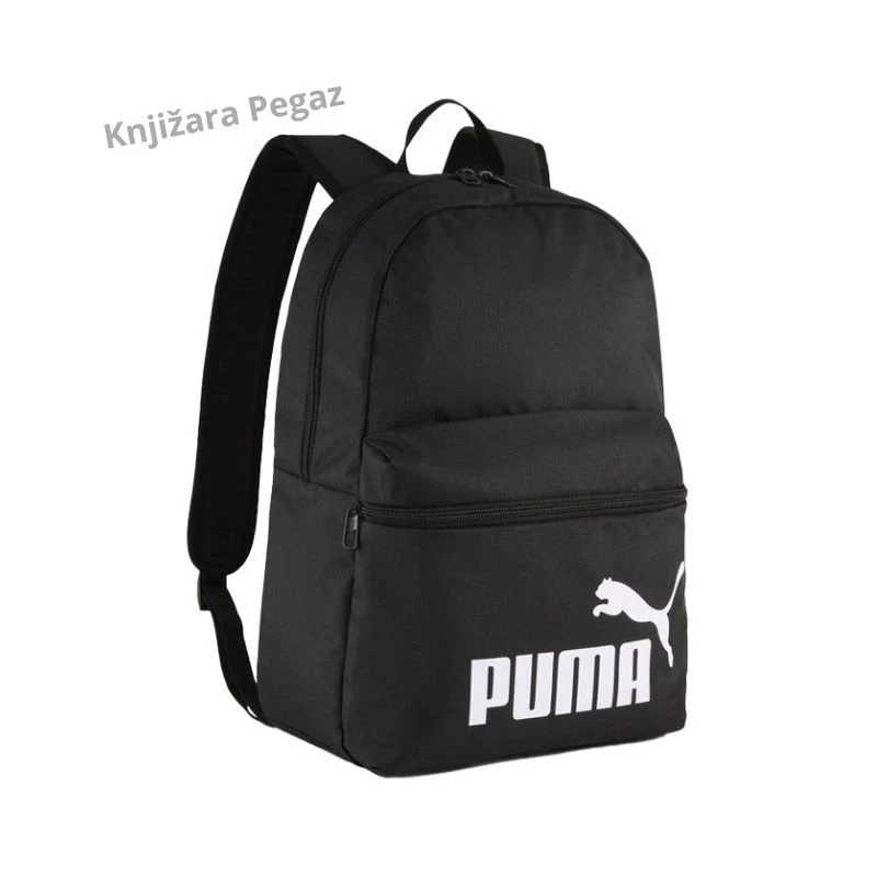 PUMA Phase ranac crni 091164-01, školski ranac sa prednjim džepom, lagan ranac za školu, fakultet i trening