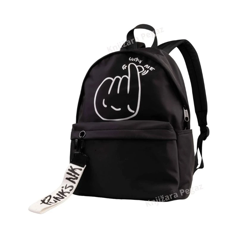 Target NONSENSE Luky Me moderan ranac za školu i grad, vodootporan crni teen fashion ranac 29815