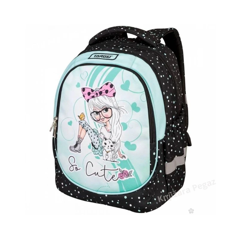 Target Superlight Petit So Cute 28028 ergonomski školski ranac za prvi razred – lagan anatomski ranac sa reflektujućim detaljima