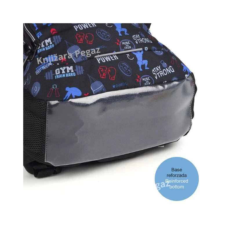 Gabol TRAINING ranac za školu 21L 32x44x18 cm ergonomski crni