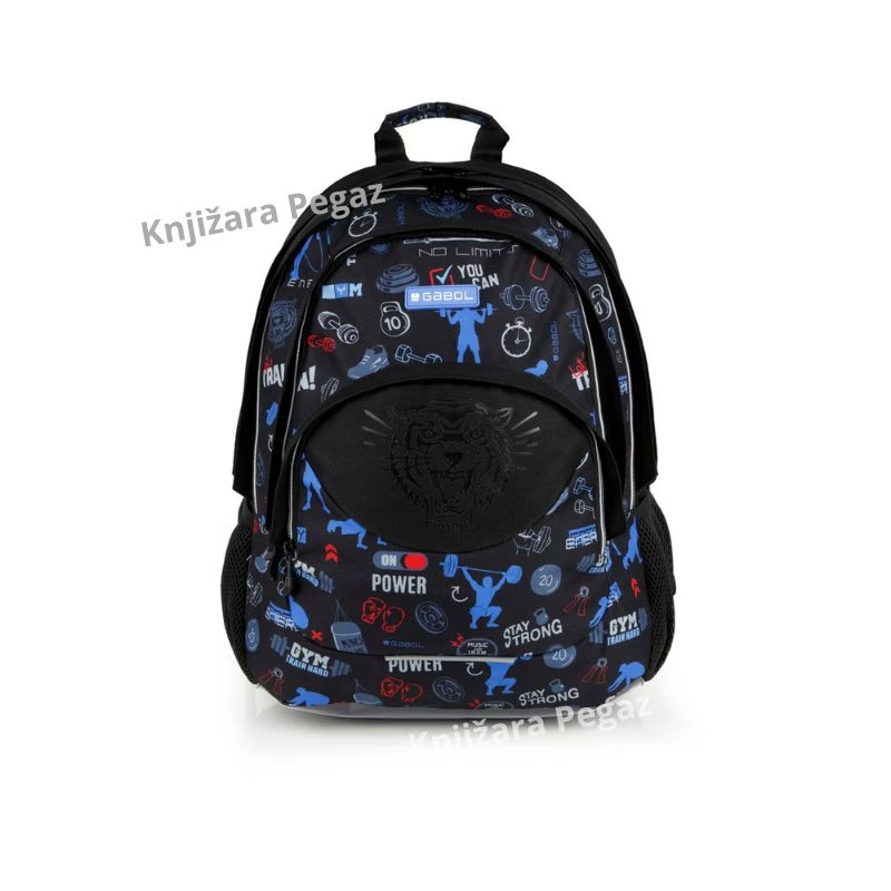 Gabol TRAINING ranac za školu 21L 32x44x18 cm ergonomski crni