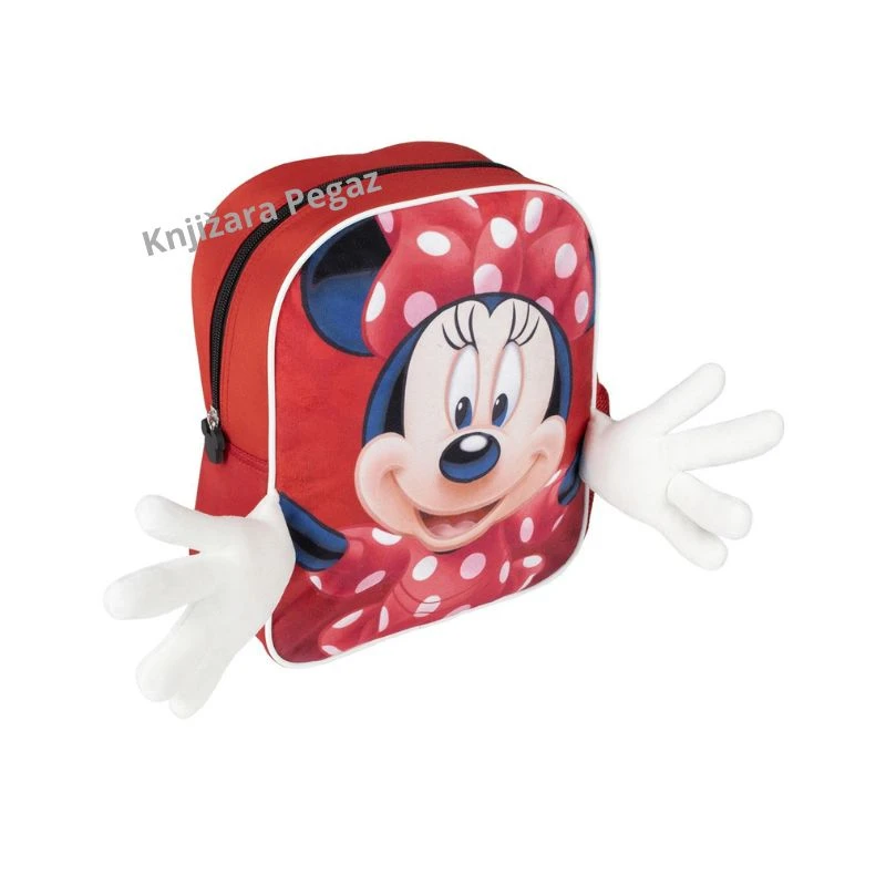 Minnie Mouse ranac za vrtić crveni Cerda 2100003429 – dečiji ranac sa 3D rukama