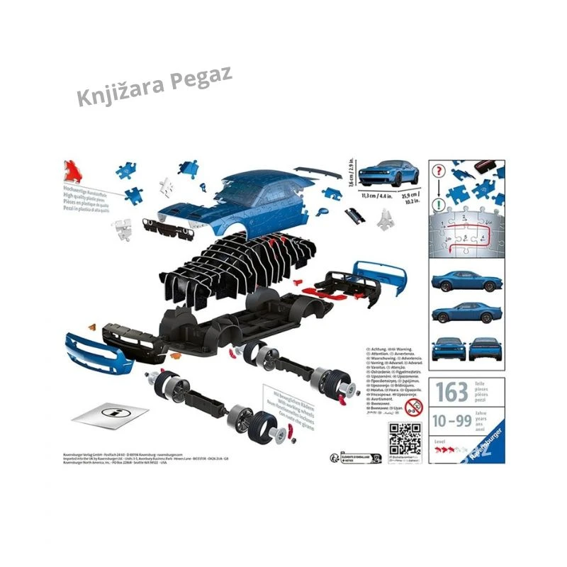 Ravensburger 3D puzzle Automobil Dodge Challenger SRT Hellcat Redeye Widebody RA11283