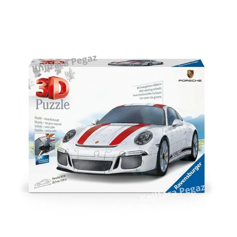 Ravensburger 3D puzzle  Automobil Porsche RA12528, slagalica za decu i odrasle