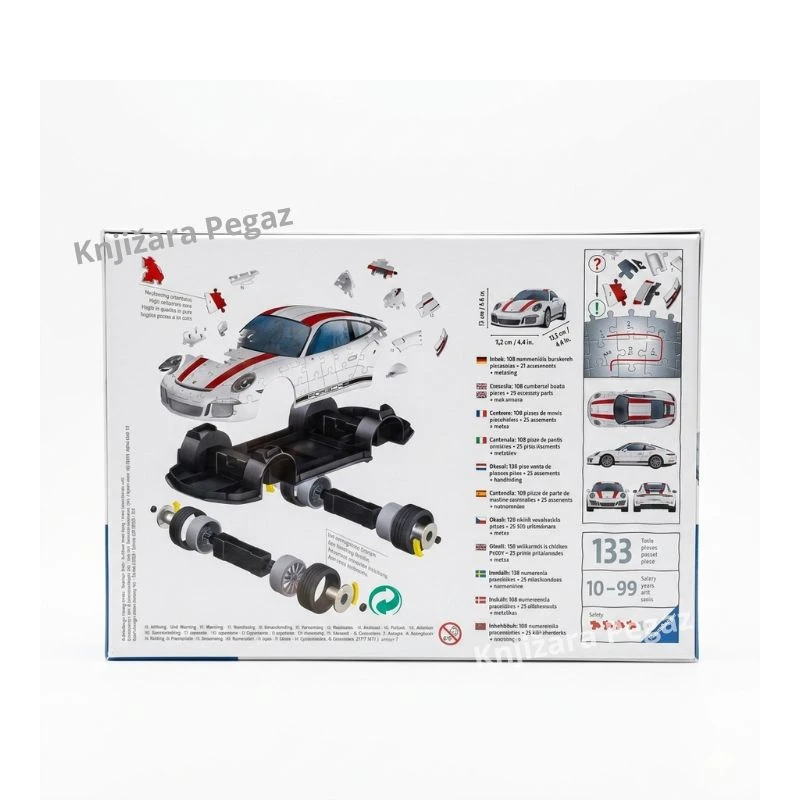 Ravensburger 3D puzzle  Automobil Porsche RA12528, slagalica za decu i odrasle