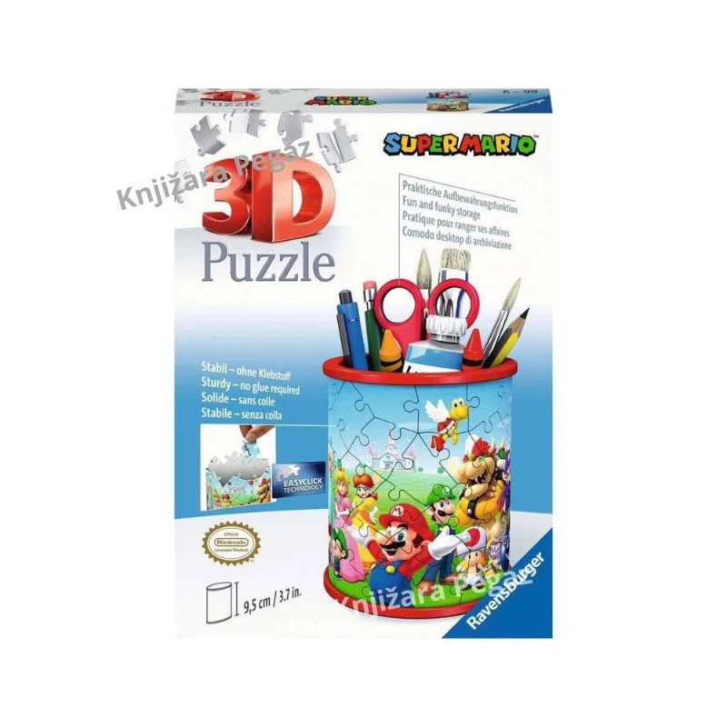 Ravensburger 3D puzzle Super Mario kutija za olovke 54 dela RA11255 – slagalica i držač za pribor 6+