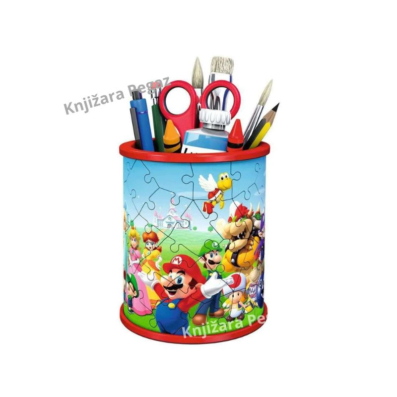 Ravensburger 3D puzzle Super Mario kutija za olovke 54 dela RA11255 – slagalica i držač za pribor 6+