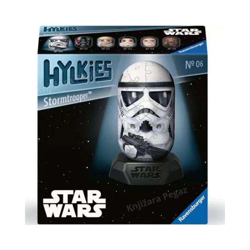 Ravensburger 3D puzzle Hylkies Star Wars Stormtrooper 54 dela  RA12001017 – kolekcionarska 3D slagalica Stormtrooper figura sa postoljem, premium Star Wars puzzle za decu i odrasle