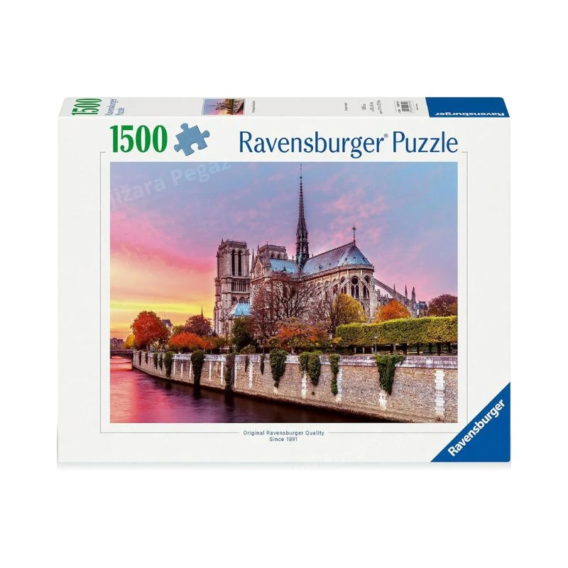 Ravensburger puzzle 1500 delova Živopisni Notre Dam RA12000712 – premium slagalica sa motivom pariske katedrale, velika puzzle za odrasle i tinejdžere, vrhunski nemački kvalitet
