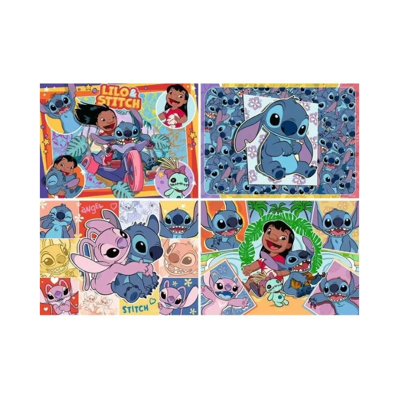 Ravensburger Stitch puzzle 4x100 delova RA05731, Disney slagalice za decu Lilo i Stitch, uzrast 5+