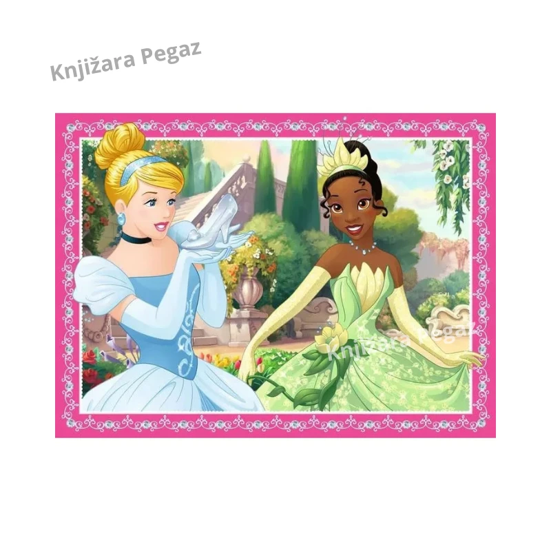 Ravensburger Diznijeve princeze (Disney Princess) puzle 4 u 1 za decu 3+ 12/16/20/24 dela, dimenzije 19 x 14 cm RA07397