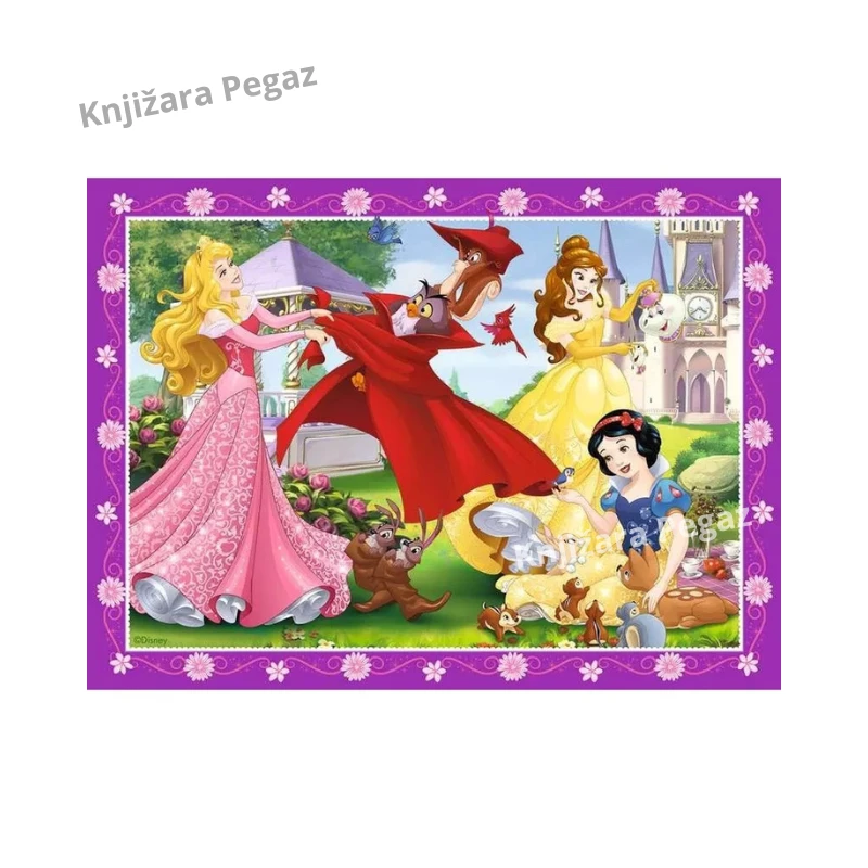 Ravensburger Diznijeve princeze (Disney Princess) puzle 4 u 1 za decu 3+ 12/16/20/24 dela, dimenzije 19 x 14 cm RA07397