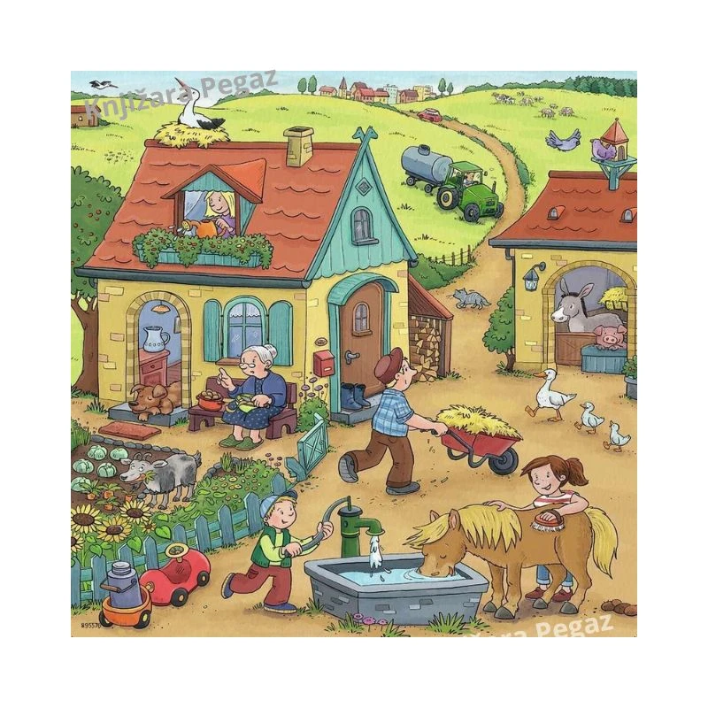 Ravensburger slagalice - Na farmi 3x49 delova RA05078 – puzzle za decu 5+