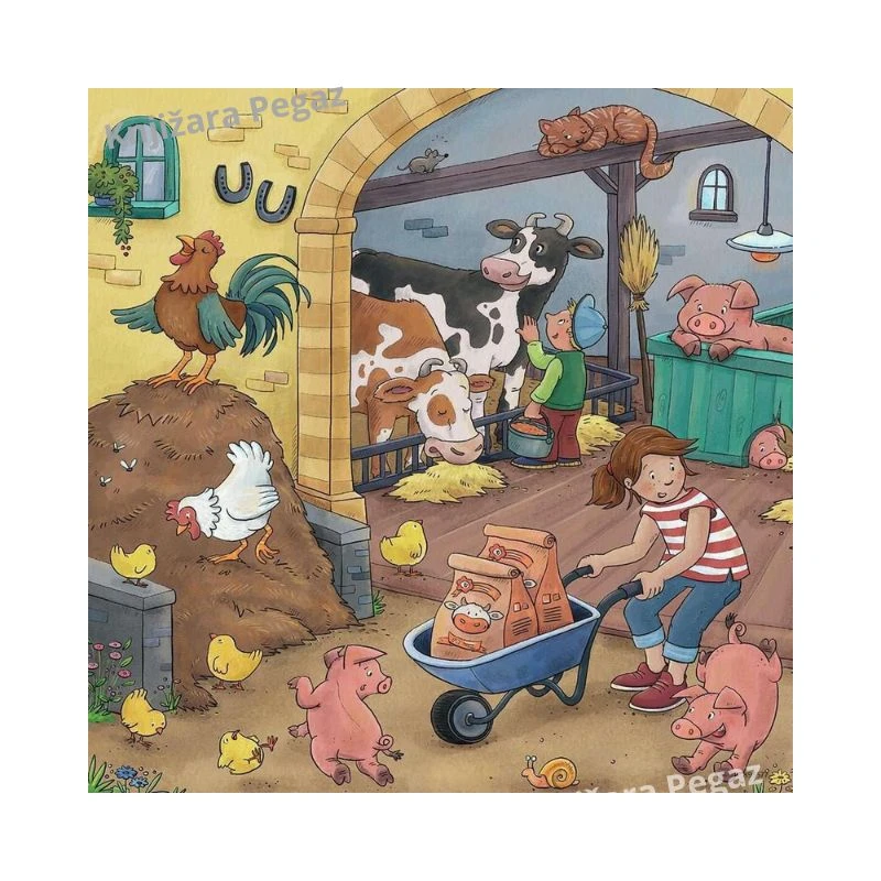 Ravensburger slagalice - Na farmi 3x49 delova RA05078 – puzzle za decu 5+