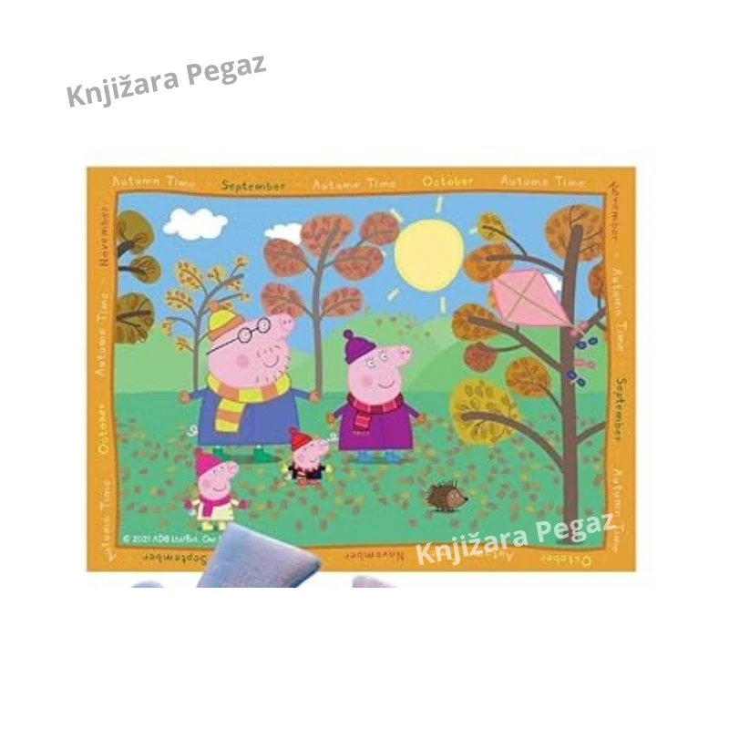 Ravensburger Pepa Prase (Peppa Pig) puzle 4 u 1 – Četiri godišnja doba, slagalice za decu 3+, 12/16/20/24 dela, 19 x 14 cm – RA03114