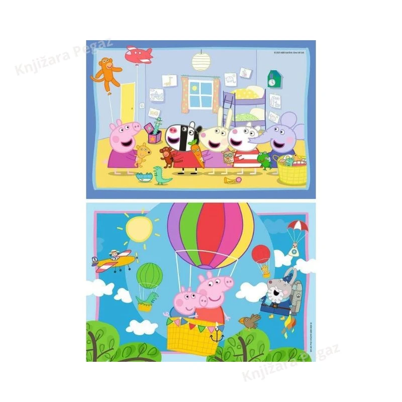 Ravensburger puzzle - Pepine avanture, 2x12 delova, dečije slagalice 3+ RA05574