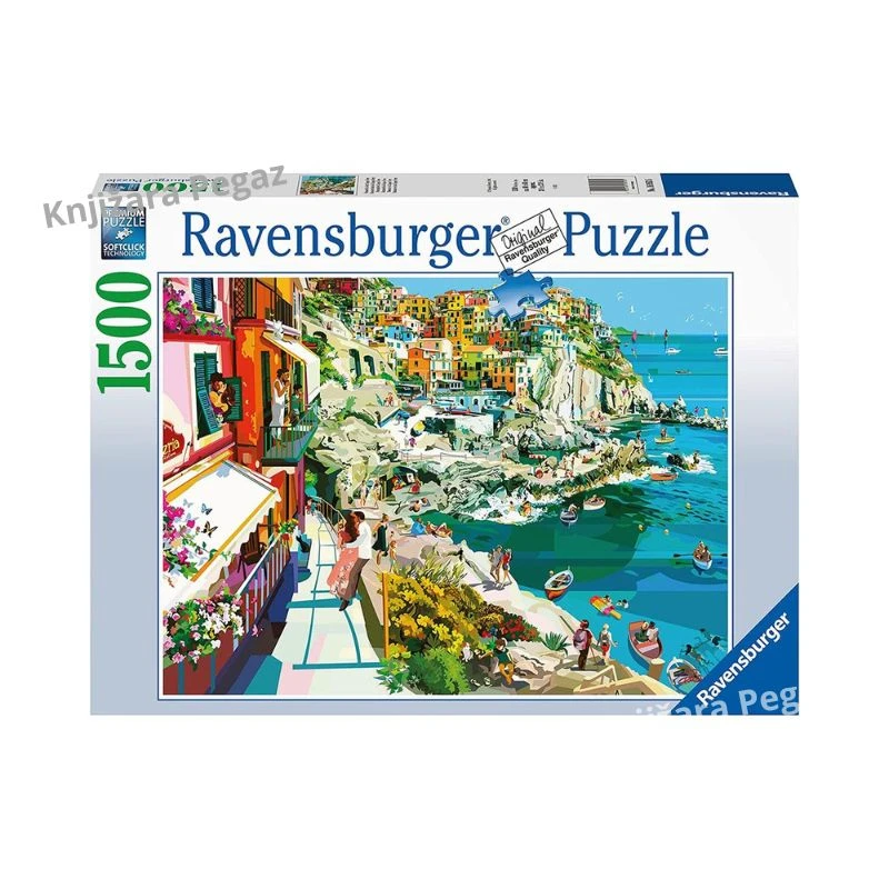 Ravensburger puzzle Romansa u Cinque Terre 1500 delova, slagalica italijanska obala 80x60cm RA12000430