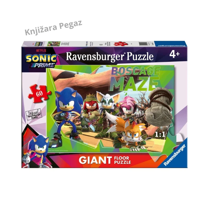 Ravensburger Sonic Prime podna puzzle za decu 4+ 60 delova RA03162