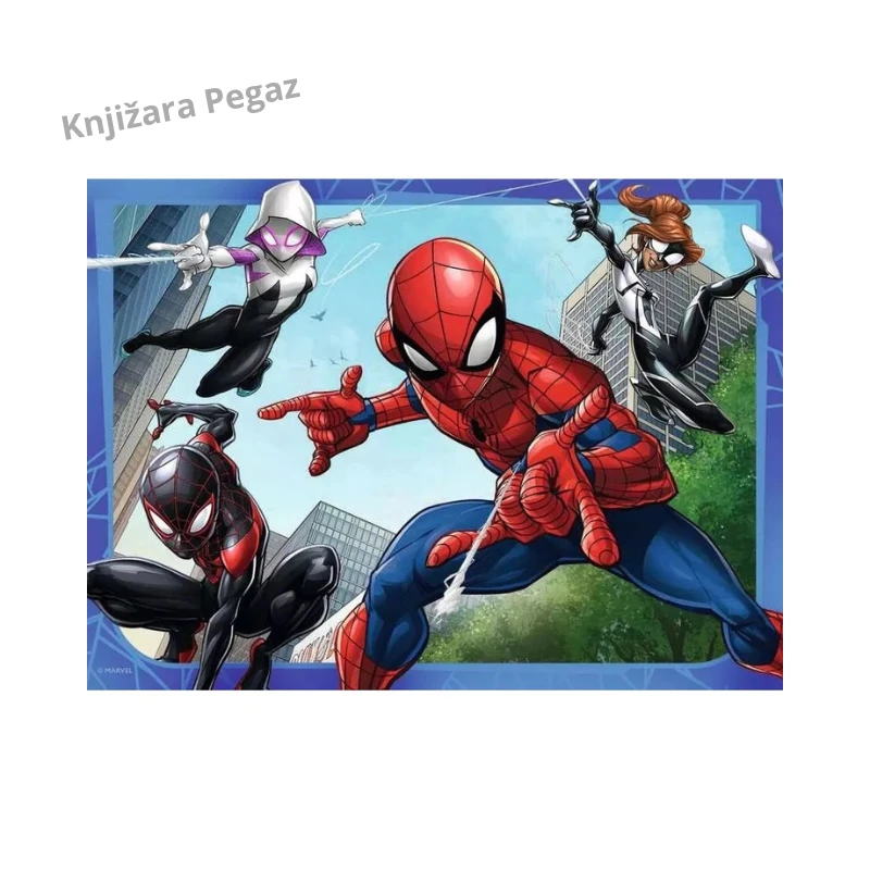 Ravensburger Spajdermen dečije puzzle 4 u 1 za početnike, 12/16/20/24 dela, 19 x 14 cm, uzrast 3+  RA06915