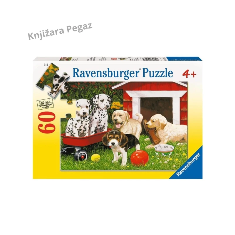 Ravensburger Zabava za štence, puzzle za decu 4+ 60 delova 36x26 cm RA09526