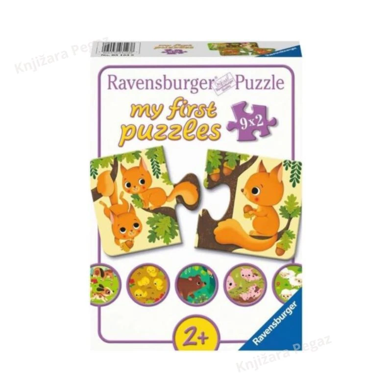 Ravensburger moje prve puzzle životinje i mladunci slagalica za decu 2+  RA03123