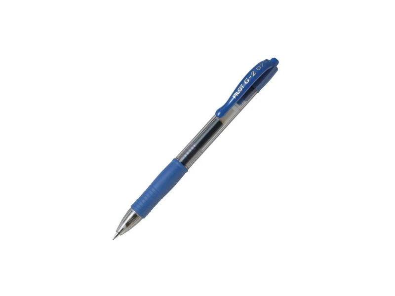 Roler Pilot G-2 0.7mm plavi, klasičan dopunljiv gel roler za glatko i precizno pisanje