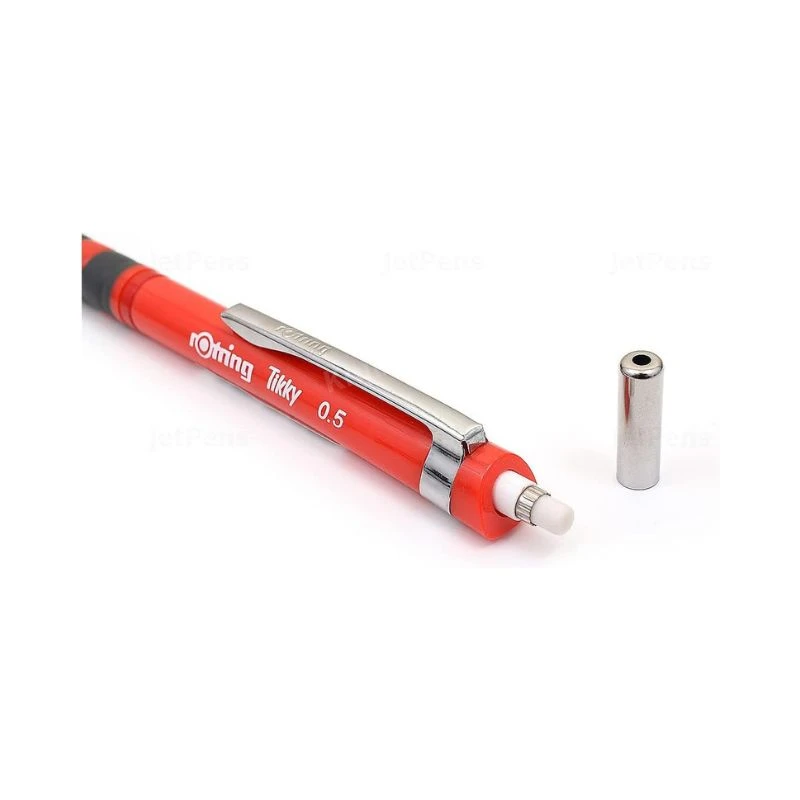 ROTRING Tikky tehnička olovka 0.5 mm crvena – kvalitetna mehanička olovka sa ergonomskim gumenim gripom, mesinganim mehanizmom za precizno pisanje i crtanje