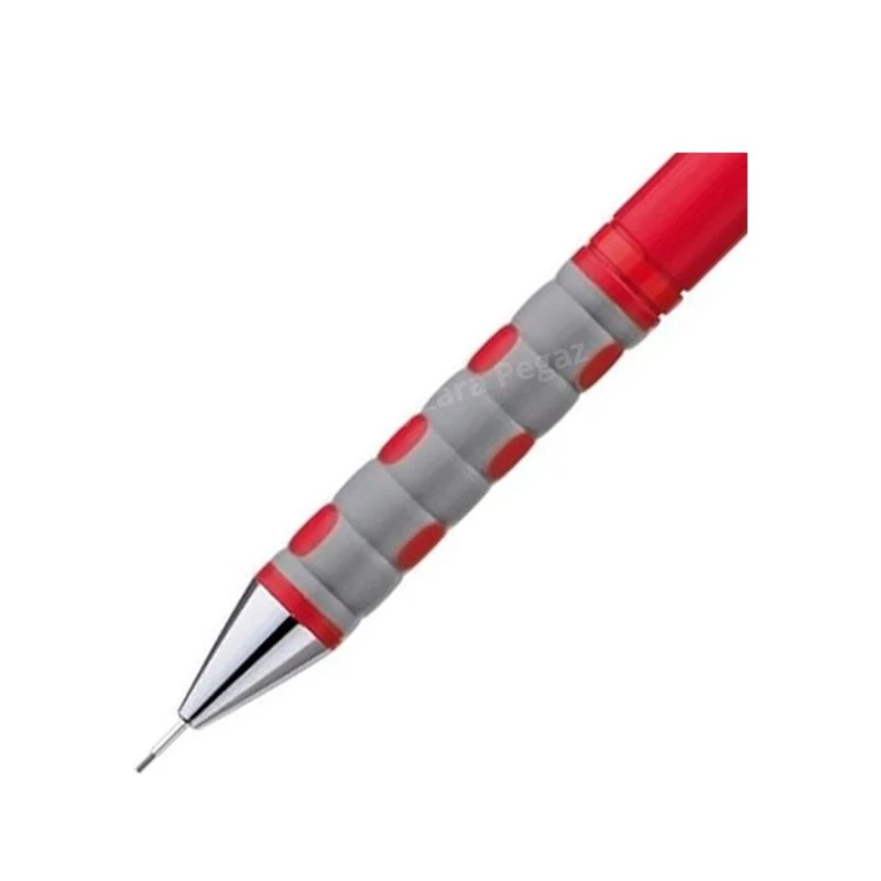 ROTRING Tikky tehnička olovka 0.5 mm crvena – kvalitetna mehanička olovka sa ergonomskim gumenim gripom, mesinganim mehanizmom za precizno pisanje i crtanje
