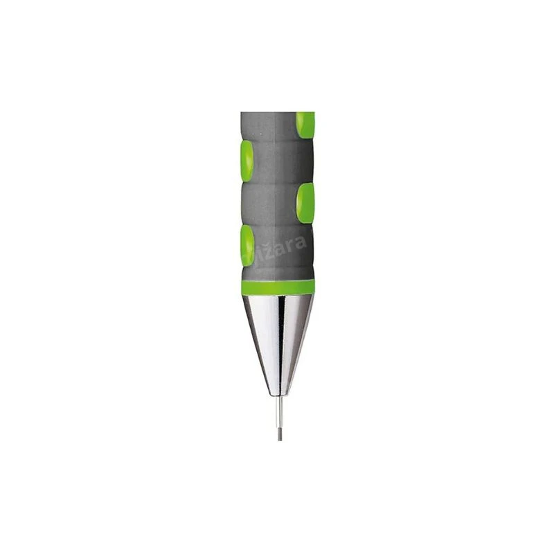 ROTRING Tikky tehnička olovka 0.7 mm neon zelena – precizna mehanička olovka sa mesinganim mehanizmom, soft-touch ergonomskim gripom i fiksnim vrhom za pisanje i tehničko crtanje