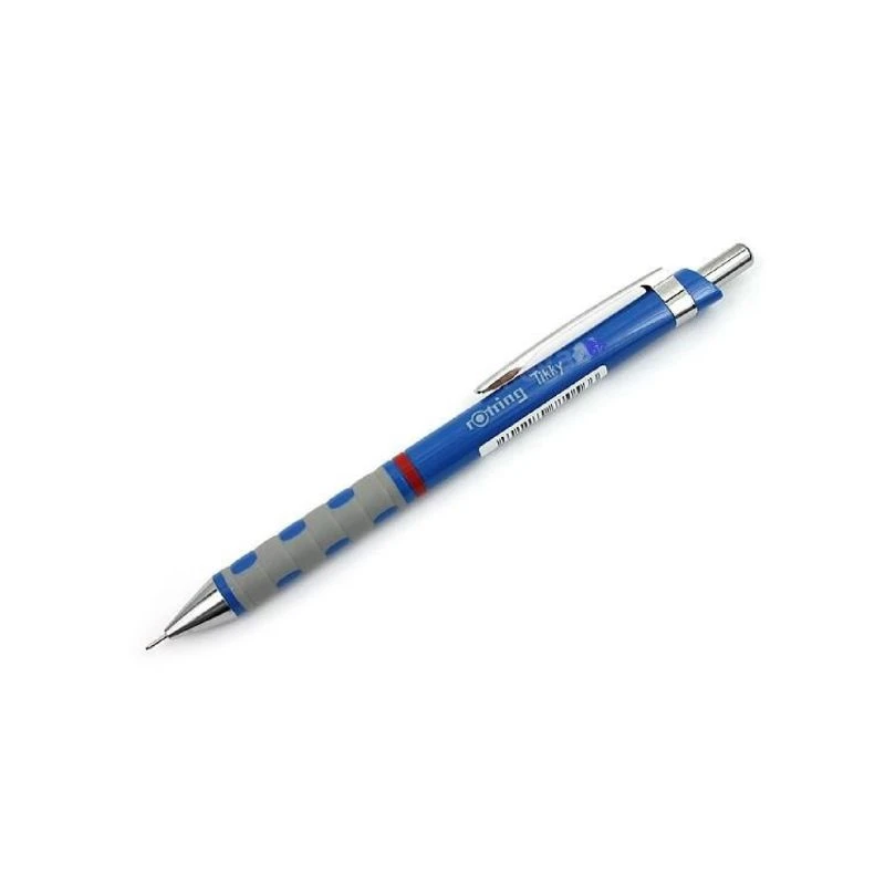 ROTRING Tikky tehnička olovka 0.7 mm plava – precizna mehanička olovka sa mesinganim mehanizmom, soft-touch gripom i fiksnim vrhom za pisanje, skiciranje i tehničko crtanje