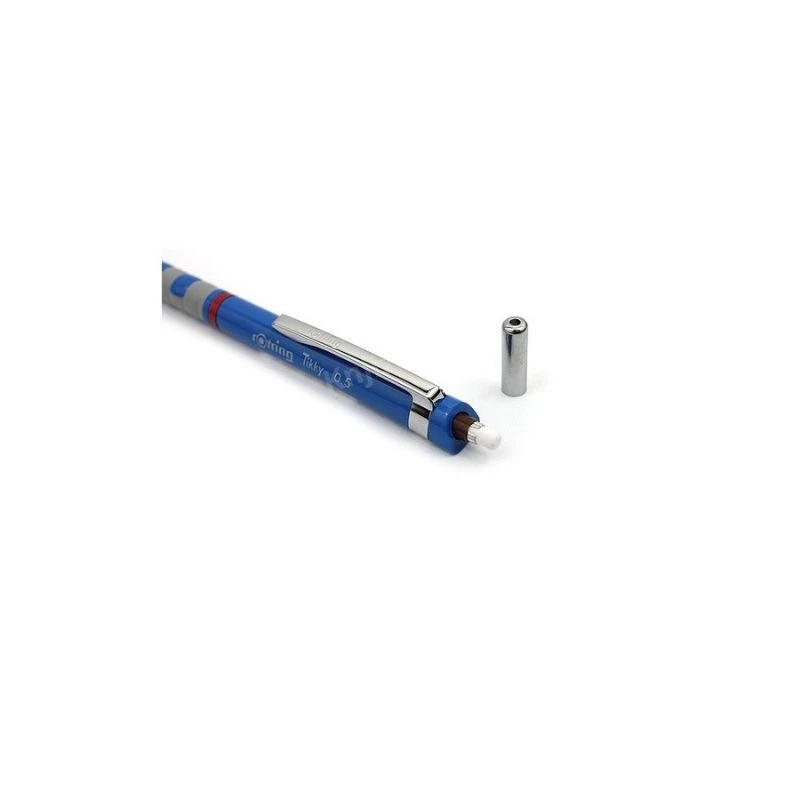 ROTRING Tikky tehnička olovka 0.7 mm plava – precizna mehanička olovka sa mesinganim mehanizmom, soft-touch gripom i fiksnim vrhom za pisanje, skiciranje i tehničko crtanje
