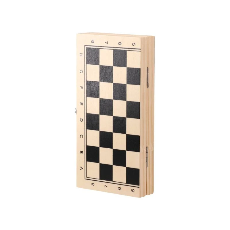 Šah drveni 20x10x3.2 cm – klasična društvena igra sa drvenom tablom i figurama, edukativni šah set za decu i odrasle