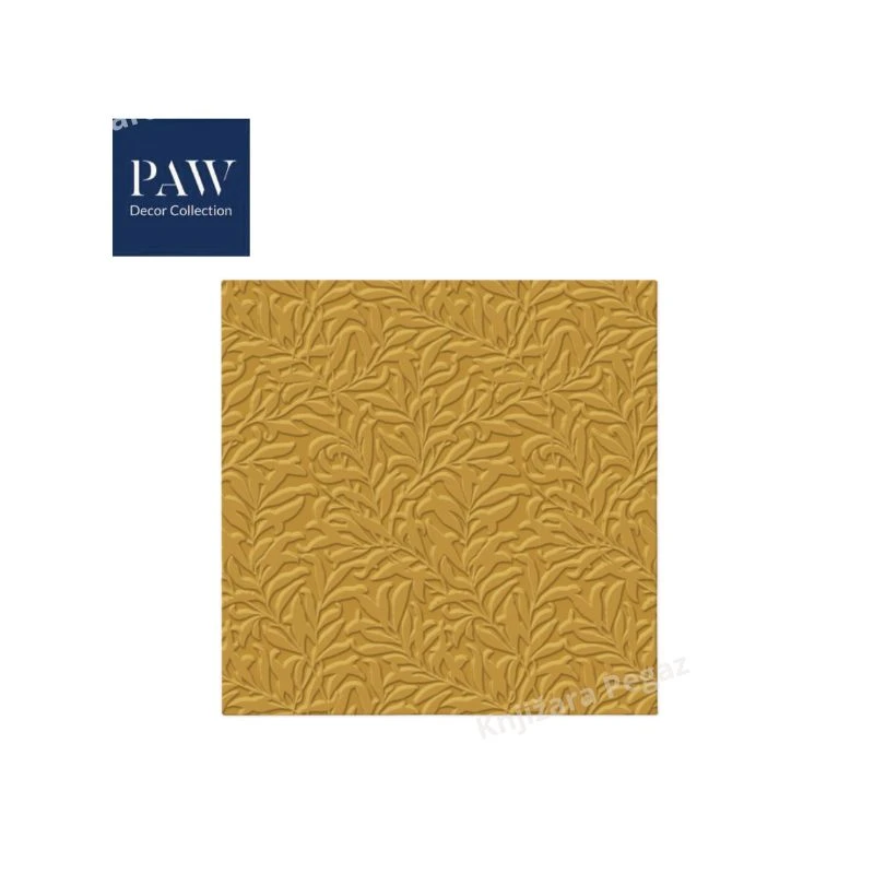 AW Lux salvete Inspiration Floral Gold 33x33 1/20 NS34927 – troslojne dekorativne salvete zlatne boje sa floralnom teksturom za elegantno aranžiranje stola i svečane prilike